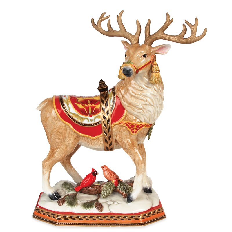 holiday deer figurine